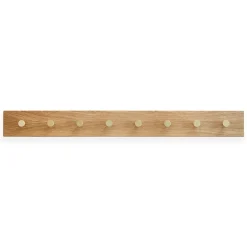 Moudhome - OAK Knagerække Egetræ Med Messing Knager - 100 cm