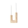 Muubs - Lysestage - Minerva - Creme - H: 20 cm