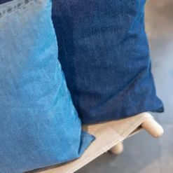 Never - Pudebetræk - Denim - Denim Hvid - 60x60 cm