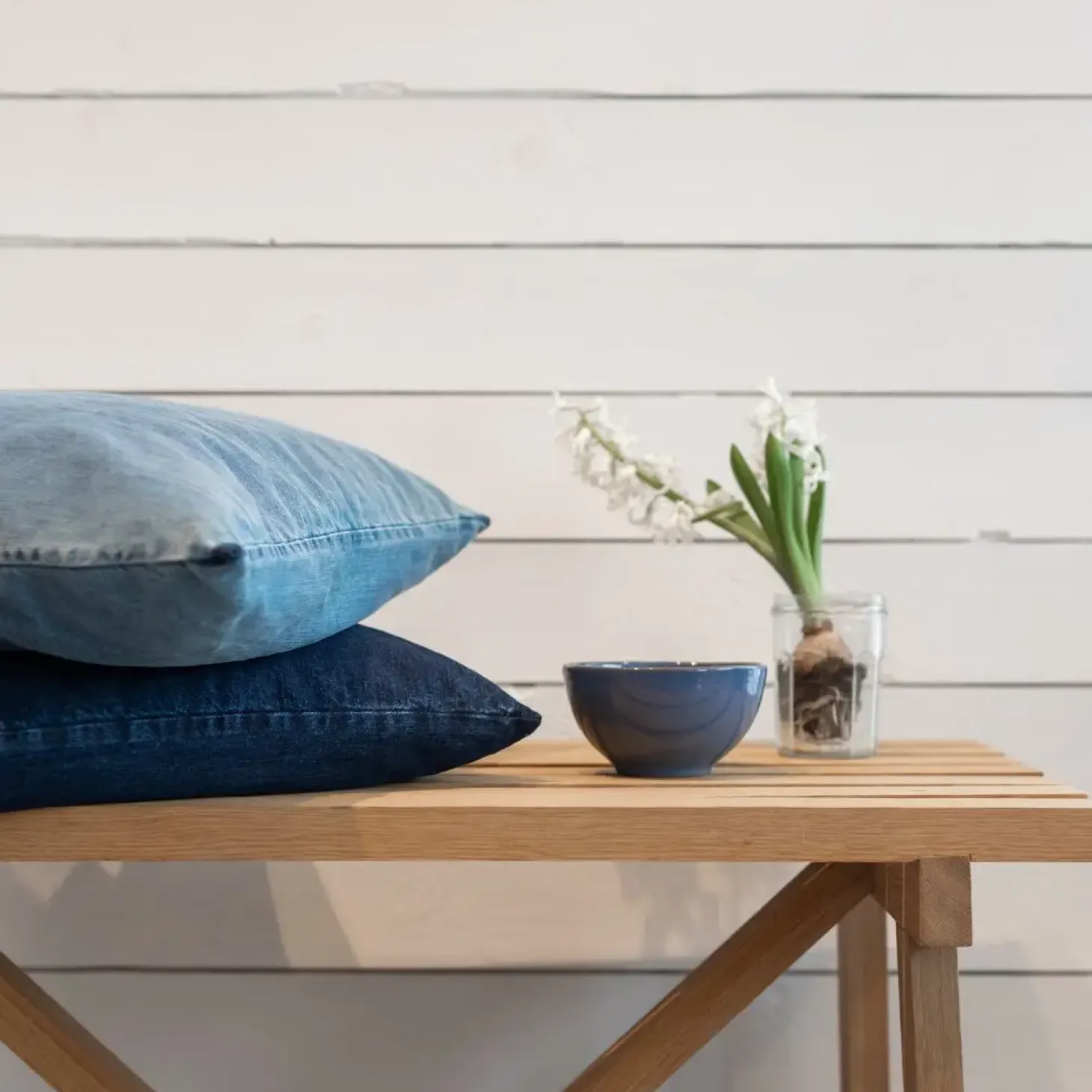 Never - Pudebetræk - Denim - Denim Midnight Blue - 60x60 cm