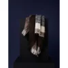 New Works - plaid i mohair wool - dark brown