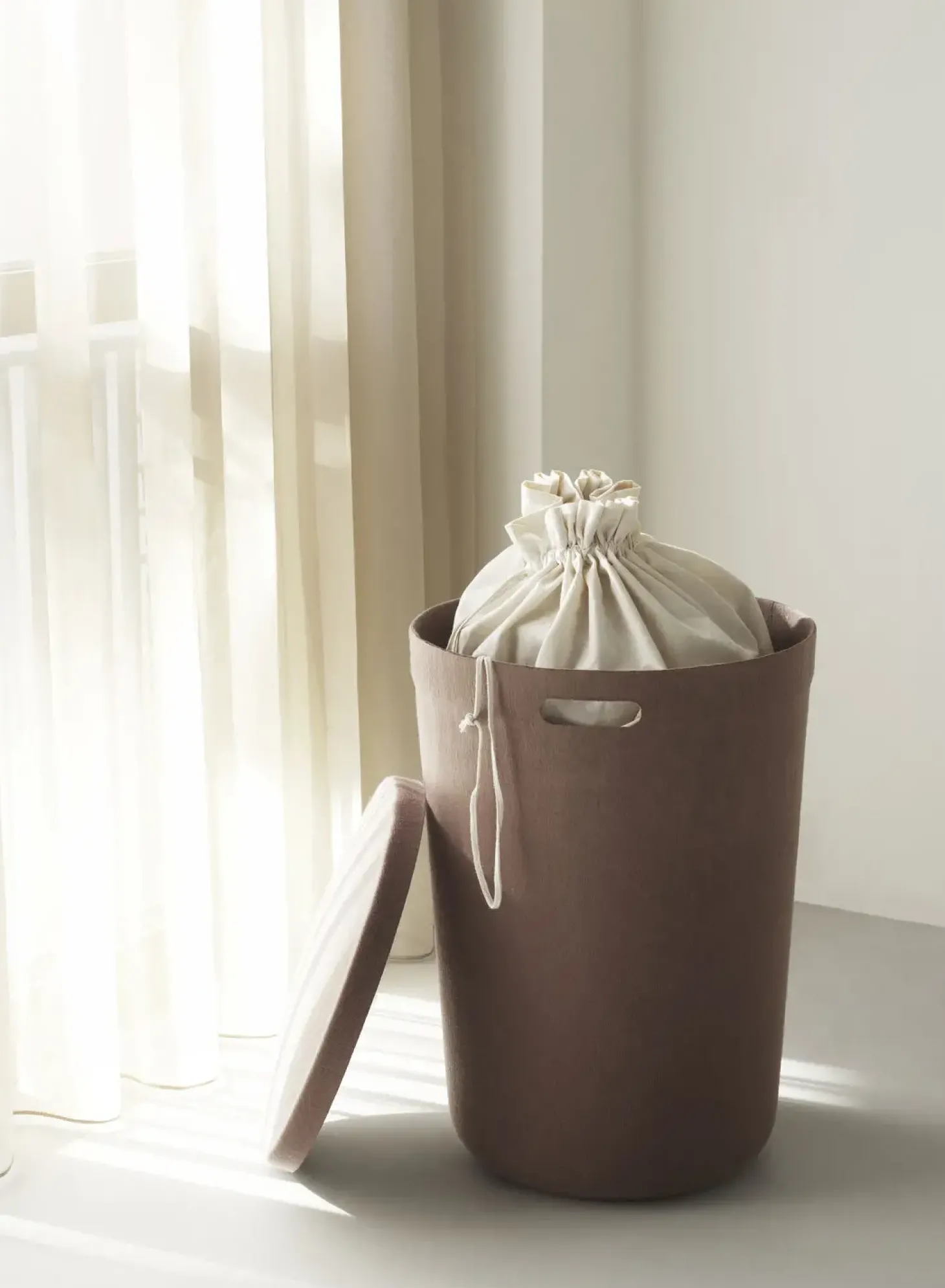 Normann Copenhagen - Hide Laundry Basket Cotton Liner Off White