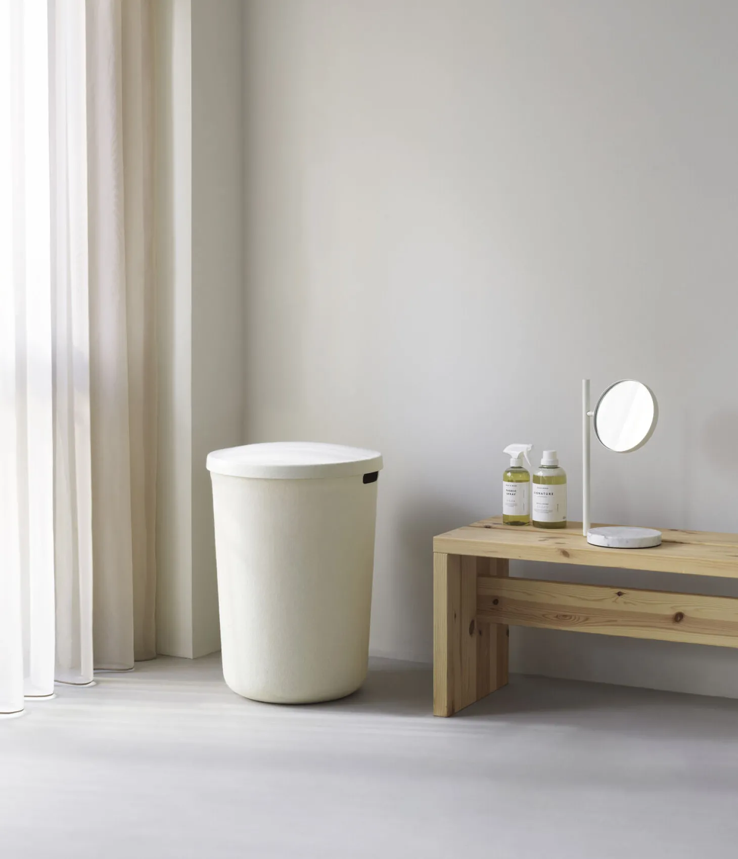 Normann Copenhagen - Hide Laundry Basket Cream