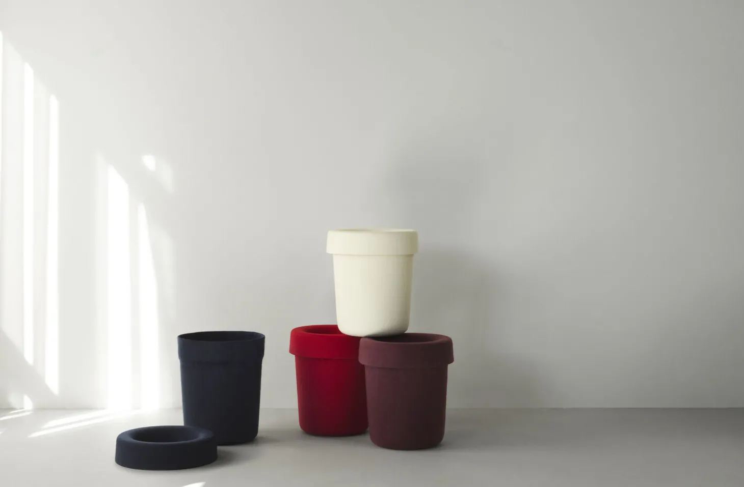 Normann Copenhagen - Hide Office Bin Burgundy