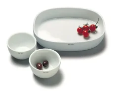 Piet Hein - Superellipsefad porcelain 19*25*6,5 cm - HVID HØJ