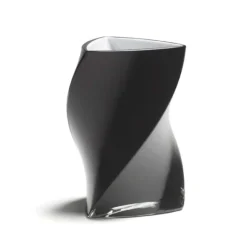 Piet Hein - TWISTER-vase 16 cm - SORT ( 3 lag glas )