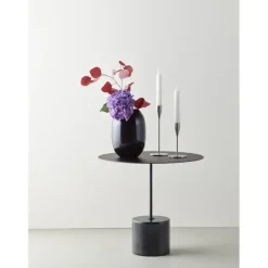 Piet Hein - Vase glas 25 cm - SORT-OPAL