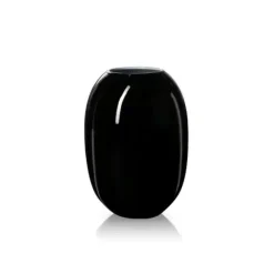 Piet Hein - Vase glas 20 cm - SORT-OPAL