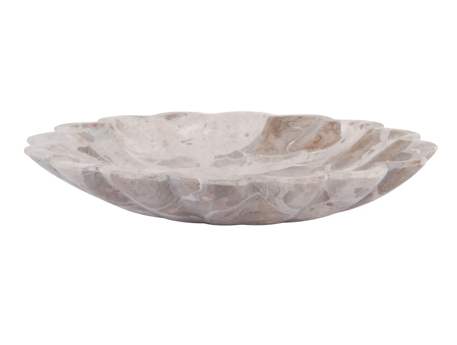 Present time - Bowl Flower large marble brown