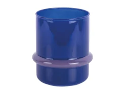 Present time - Candle holder Animado Anillo cobalt blue w. soft purple