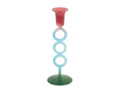 Present time - Candle holder Anillo Vivo medium multi colour warm purple