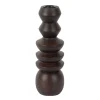Present time - Candle holder Formado Large mango wood walnut lacquer