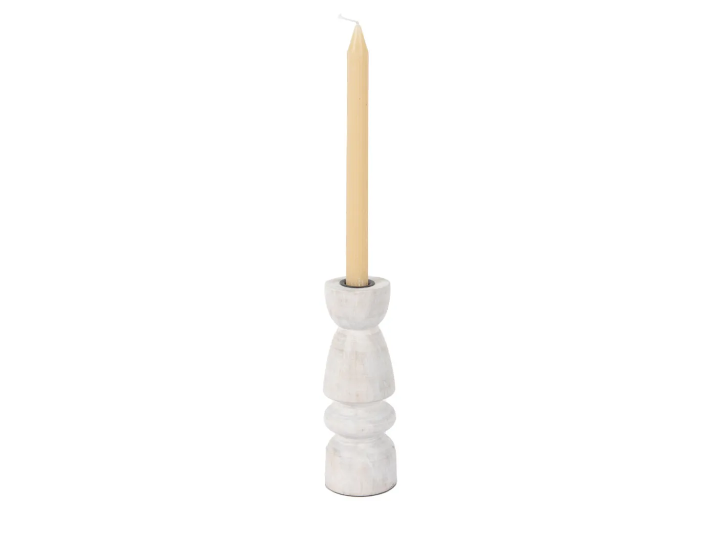 Present time - Candle holder Modelar Medium mango wood white wash