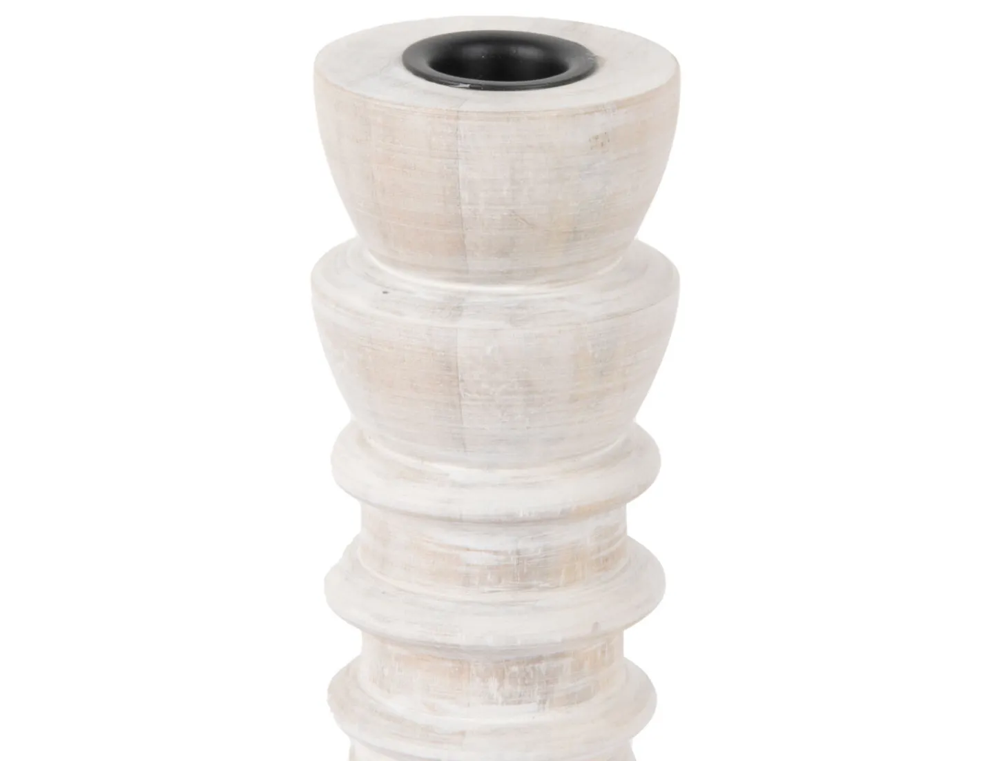 Present time - Candle holder Modelar Small mango wood white wash