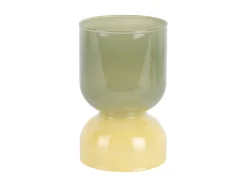 Present time - Candle holder Variado Colores jungle green w. soft yellow