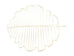 Present time - Fruit basket Leaf iron gold plated