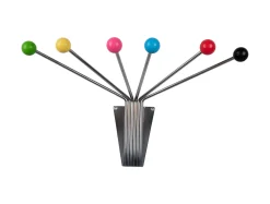 Present time - Hat rack Neptune chrome w. coloured balls large