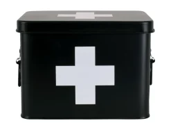 Present time - Medicine storage box medium metal matt black