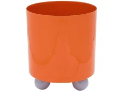Present time - Plant pot Double Funky medium bright orange w. soft purple
