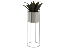 Present time - Plant pot set Essence round iron warm grey