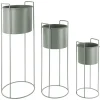 Present time - Plant pot set Essence round iron jungle green