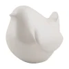 Present time - Statue Fat bird metallic white