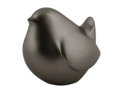 Present time - Statue Fat bird metallic dark grey