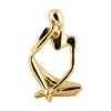 Present time - Statue Imagine polyresin gold plated