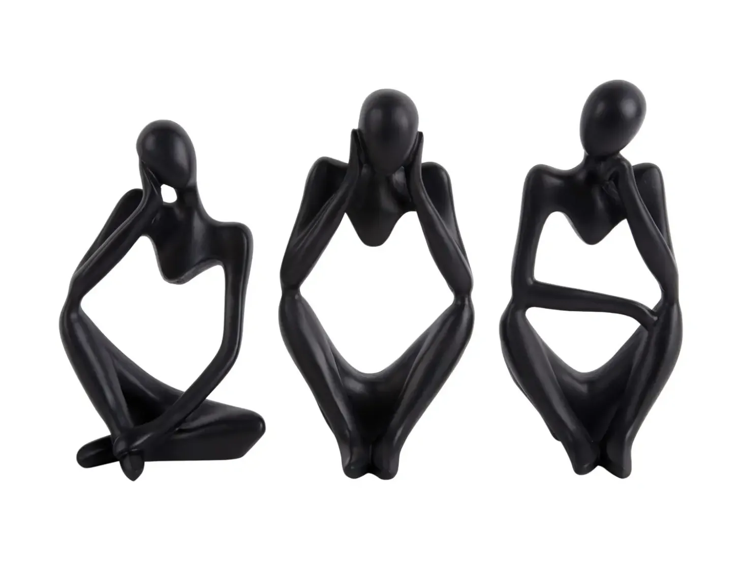 Present time - Statue Imagine polyresin black