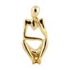 Present time - Statue Wondering polyresin gold plated