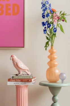 Present time - Storage jar Bird soft pink
