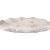 Present time - Tray Waved oval small marble brown
