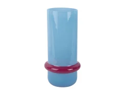 Present time - Vase Animado Anillo large soft blue w. bright pink
