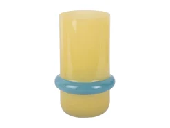 Present time - Vase Animado Anillo medium mango yellow w. soft blue