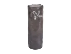 Present time - Vase Bird On Branch large dark grey
