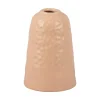 Present time - Vase Carve Wide ceramic matt soft pink