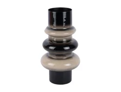 Present time - Vase Grato small black w. warm grey