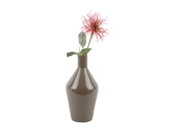 Present time - Vase Ivy bottle cone iron enamel moss green
