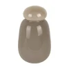 Present time - Vase Nuevo Dulce dark grey w. warm grey lid