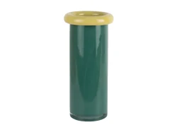 Present time - Vase Plegado L retro green w. soft yellow