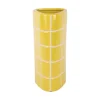Present time - Vase Retro Tiles triangular medium citrine yellow