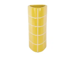 Present time - Vase Retro Tiles triangular medium citrine yellow