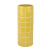 Present time - Vase Retro Tiles round large citrine yellow