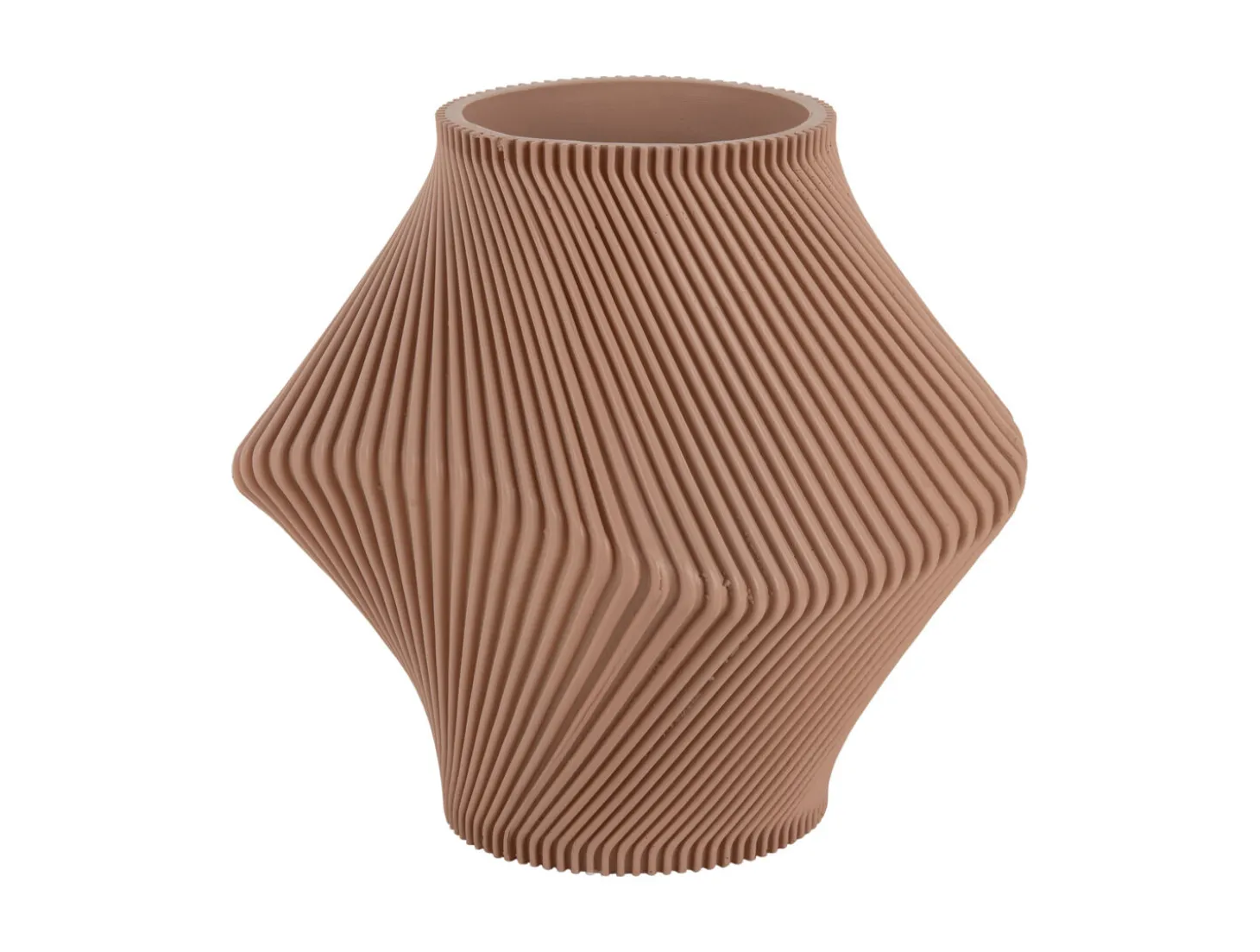 Present time - Vase Twisted Rib soft brown