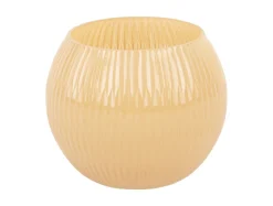 Present time - Votive Chique Ribbed small glass latte brown