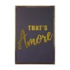 Present time - Wall art That's Amore canvas medium black, gold foil