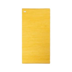 Rug Solid - Bomuldstæppe, gul - 75x300 cm.