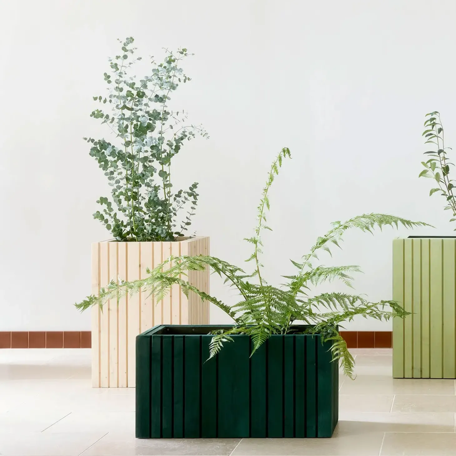SQUARELY COPENHAGEN - Plantekasse - Unfold SQUARE - Rød - 60 x 60 x 56 cm