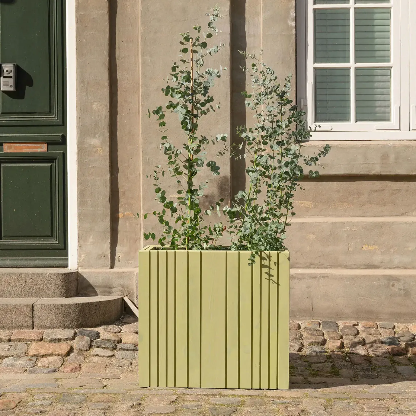 SQUARELY COPENHAGEN - Plantekasse - Unfold WIDE TALL - Meadow Green - 77 x 33 x 70 cm