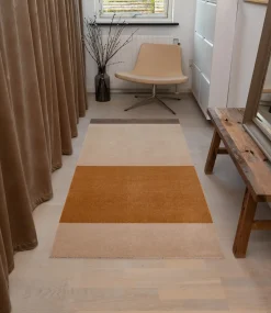 Tica Copenhagen - Løber - Stripes Horizon - Ivory-Dijon-Brown - 90x200 cm